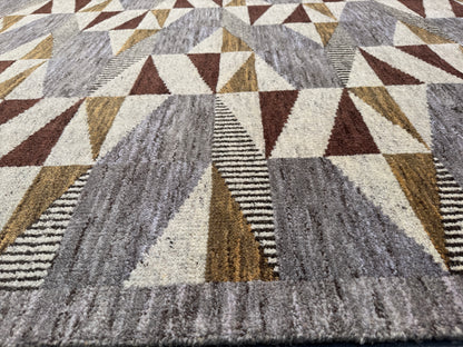 Hand knotted  rug mid century Scandinavian design 250x177cm| Rug# 30401