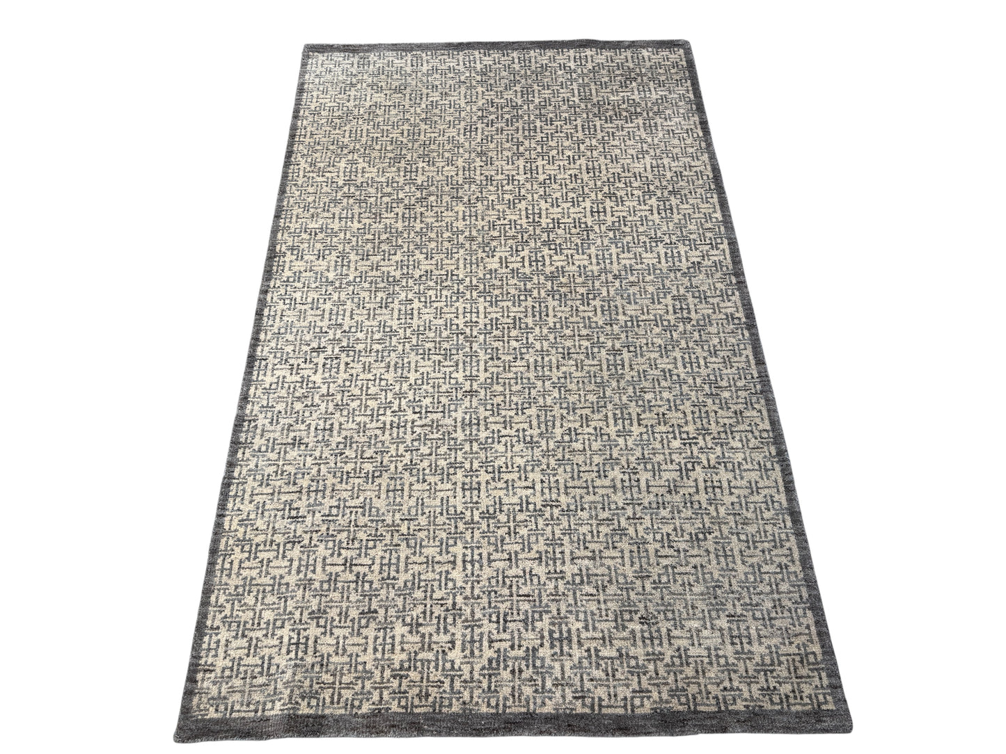 Modern Agra in mid century Scandinavian design 244x152 cm | Rug# 30431
