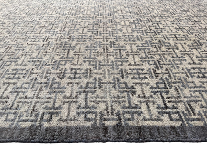 Modern Agra in mid century Scandinavian design 244x152 cm | Rug# 30431