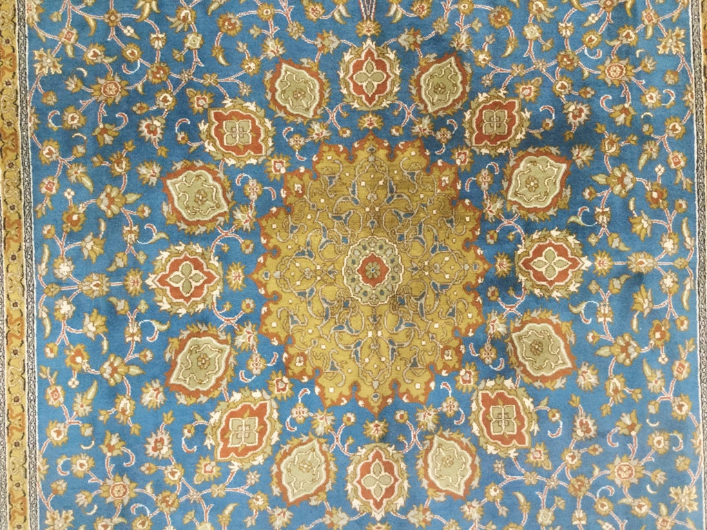Superfine Srinagar Pure-Silk Carpet  fine weave 26/26  quality 183x125cm | Rug# 30663