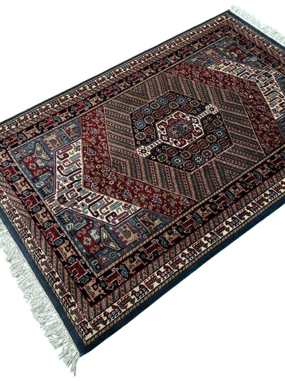 Hand knotted Amritsar in Caucasian design  188x124 cm | Rug# 30679