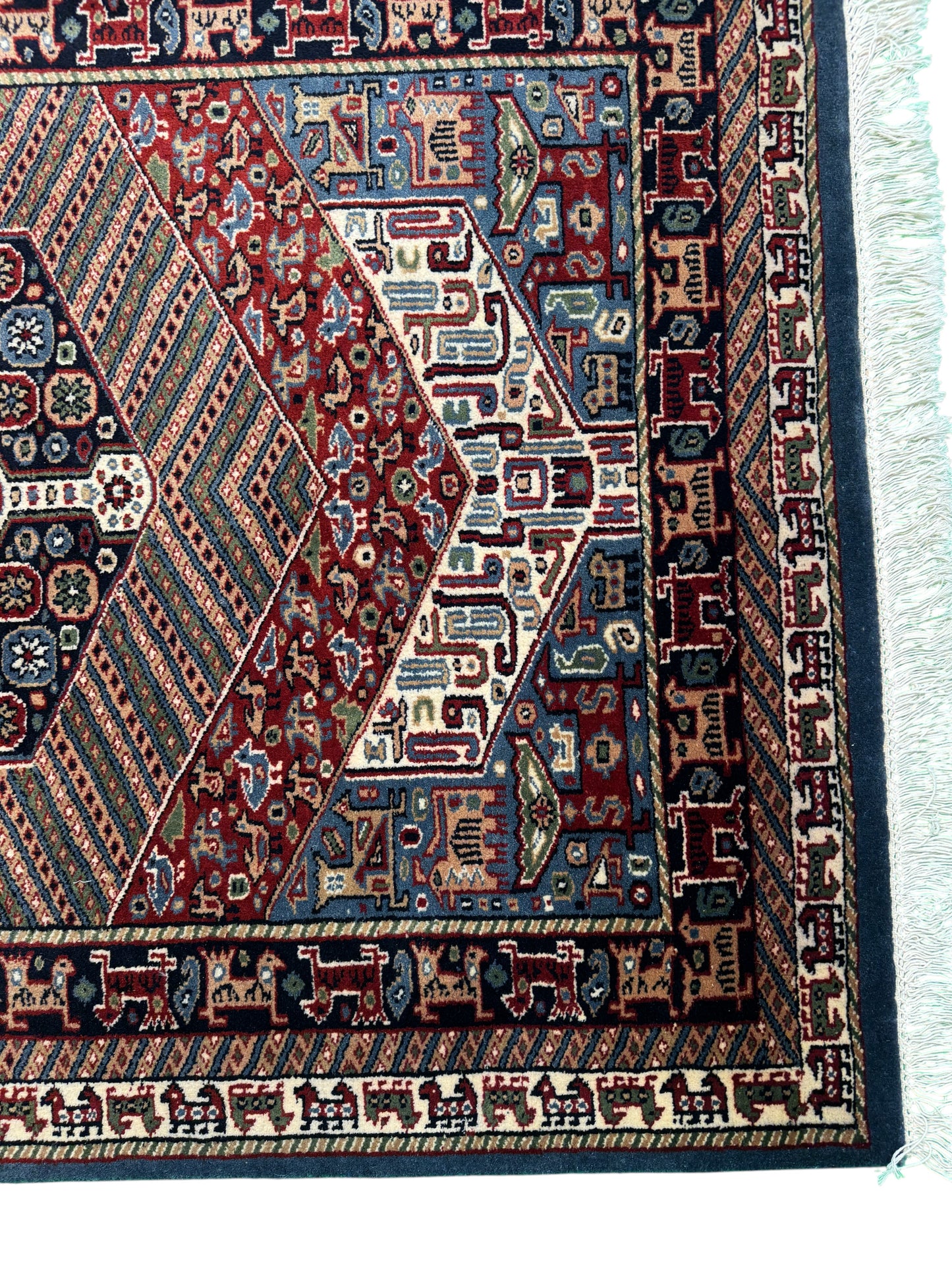 Hand knotted Amritsar in Caucasian design  188x124 cm | Rug# 30679