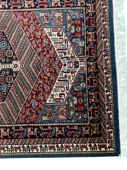 Hand knotted Amritsar in Caucasian design  188x124 cm | Rug# 30679