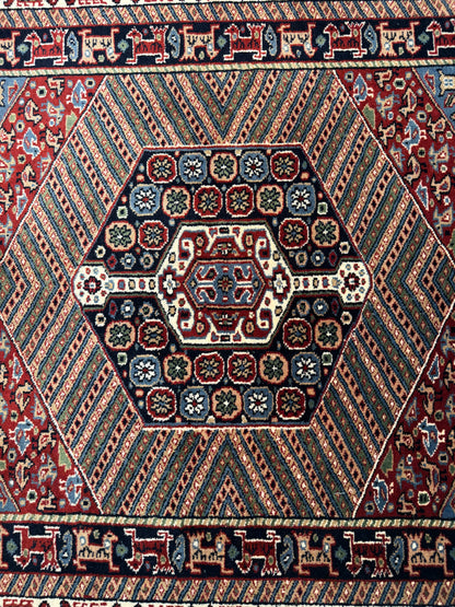 Hand knotted Amritsar in Caucasian design  188x124 cm | Rug# 30679