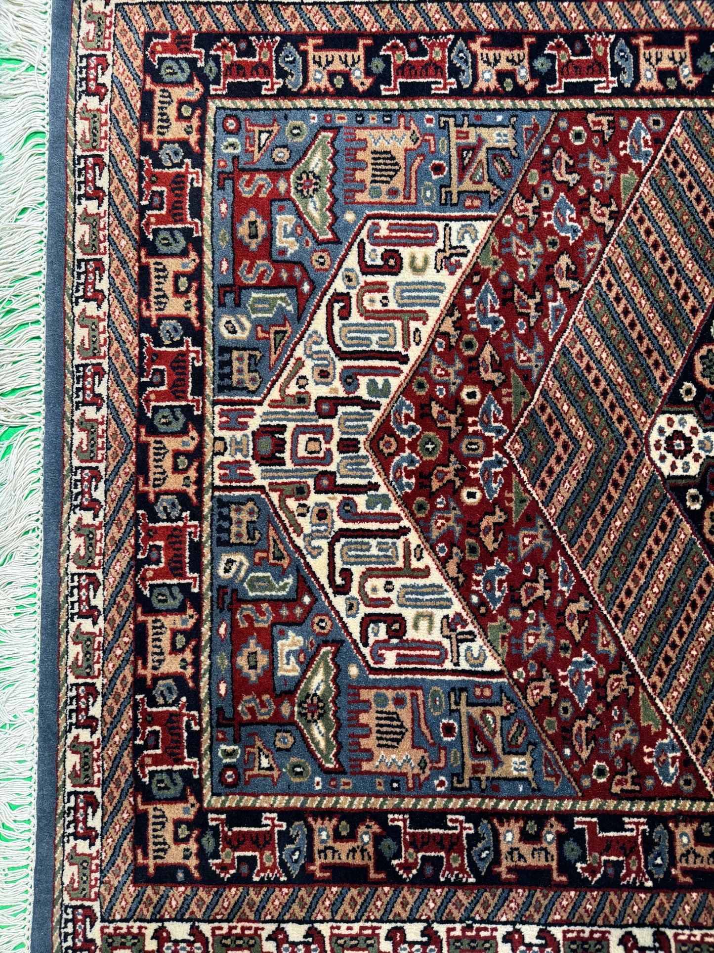 Hand knotted Amritsar in Caucasian design  188x124 cm | Rug# 30679