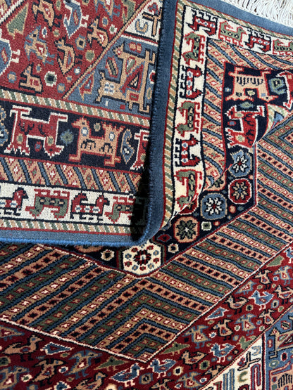 Hand knotted Amritsar in Caucasian design  188x124 cm | Rug# 30679