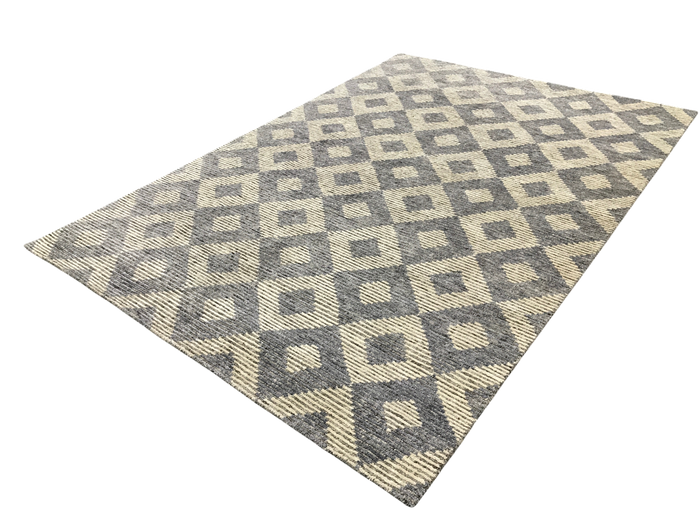 Tibetan Weave Modern Wool & Bamboo-Silk Rug 273x188 cm | Rug# 30694