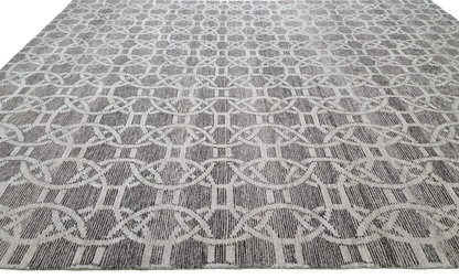 Tibetan Weave Mid-Century Designer Rug 303x243 cm|  Rug# 30701