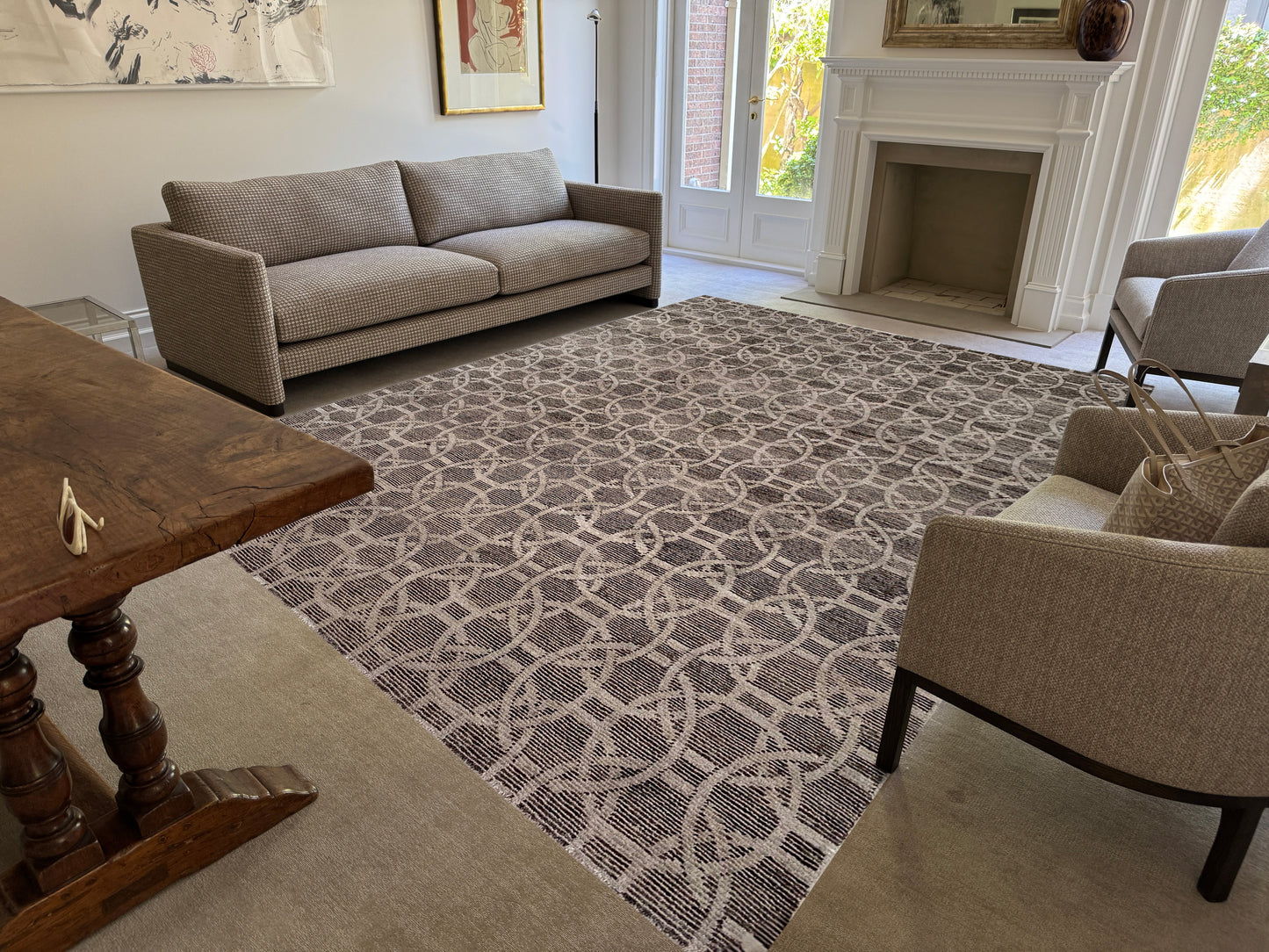 Mid-century Modern Rug 298x247cm | Rug# 30708