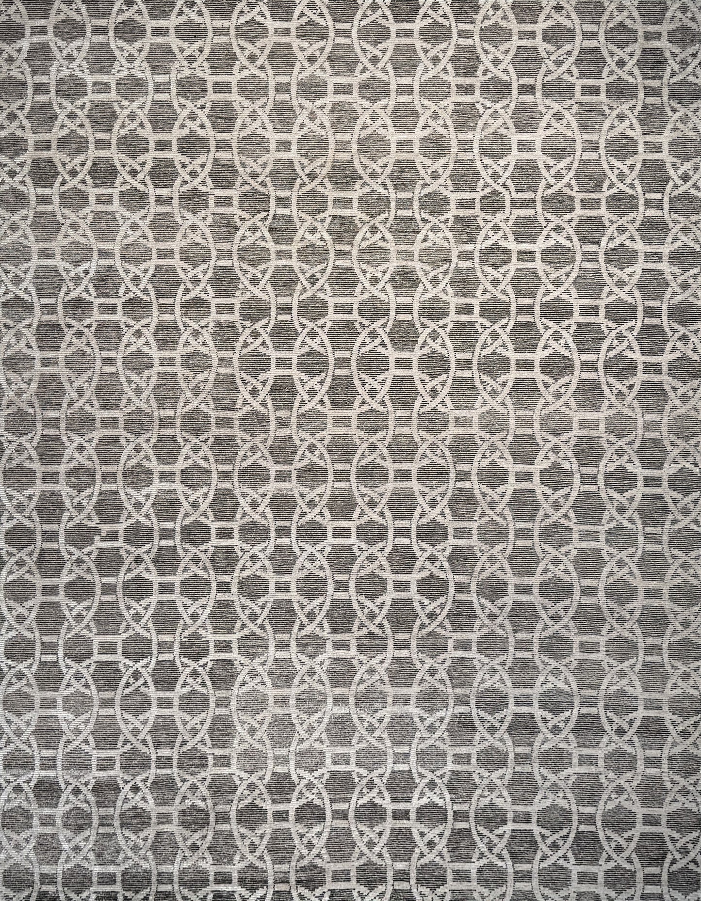 Tibetan weave Indian rug woven in Himalaya wool and Tencel silk 366x275 cm|  Rug# 30703