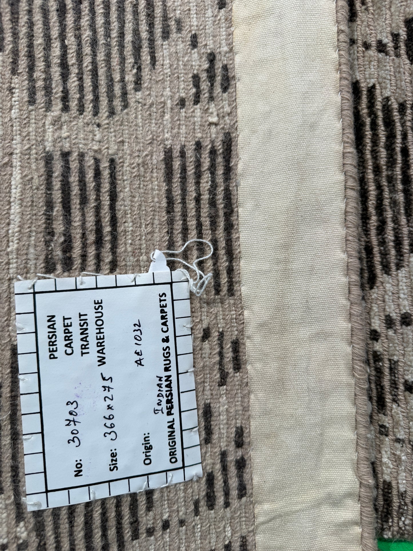 Tibetan weave Indian rug woven in Himalaya wool and Tencel silk 366x275 cm|  Rug# 30703