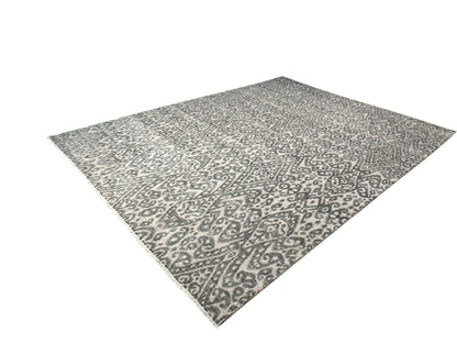 Very fine Agra Modern rug, Ikat design, wool  366x272 cm | Rug# 30739