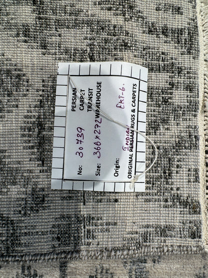 Very fine Agra Modern rug, Ikat design, wool  366x272 cm | Rug# 30739