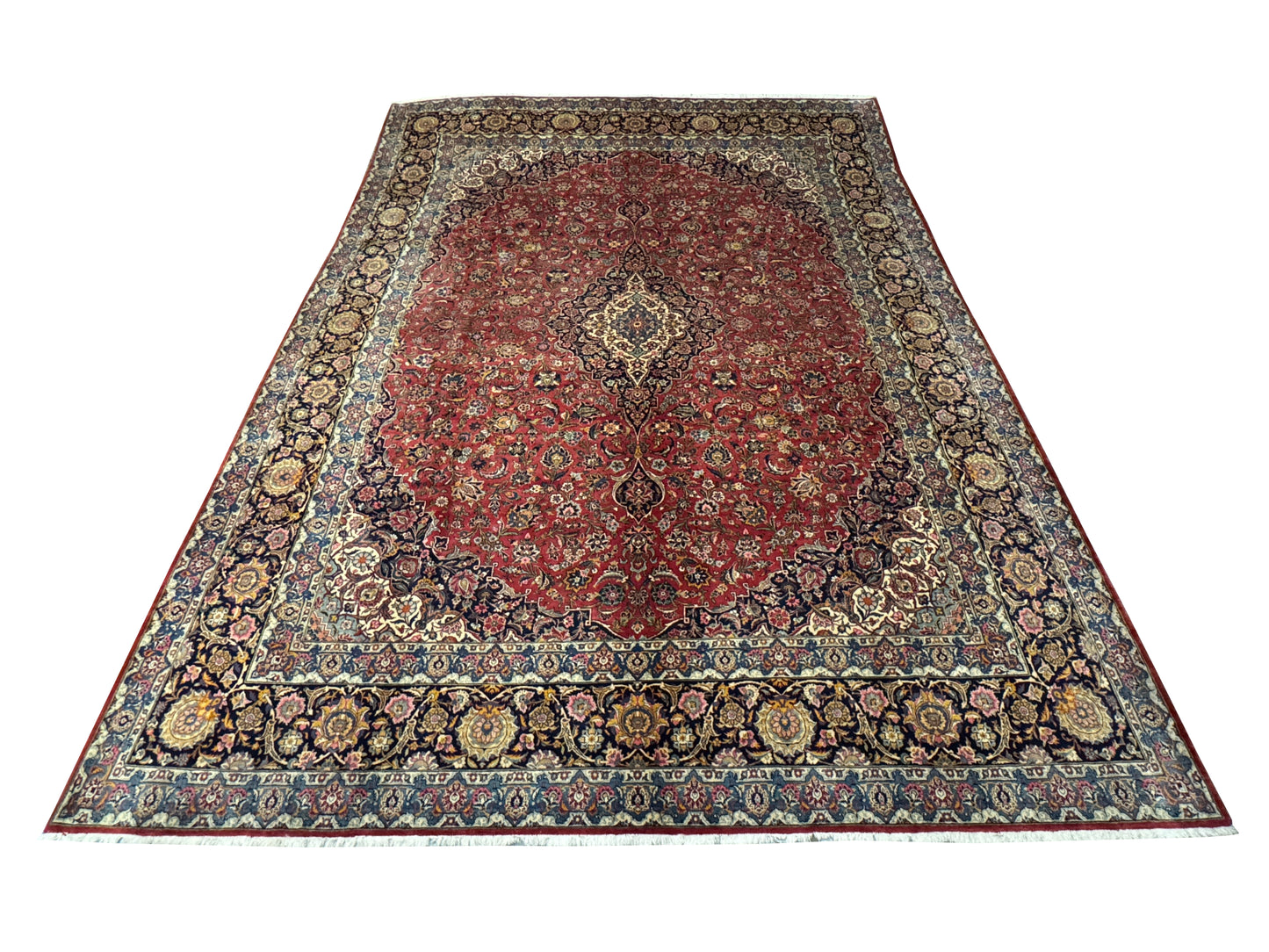 Rare Kashan , circa 1940, vegetable dyes, Persia  460x328 cm | Rug# 3079