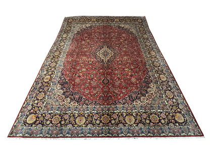 Rare Kashan , circa 1940, vegetable dyes, Persia  460x328 cm | Rug# 3079