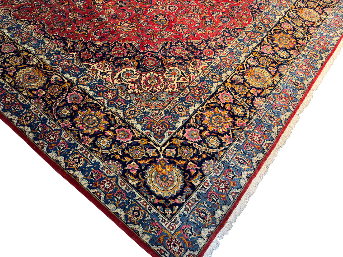Rare Kashan , circa 1940, vegetable dyes, Persia  460x328 cm | Rug# 3079