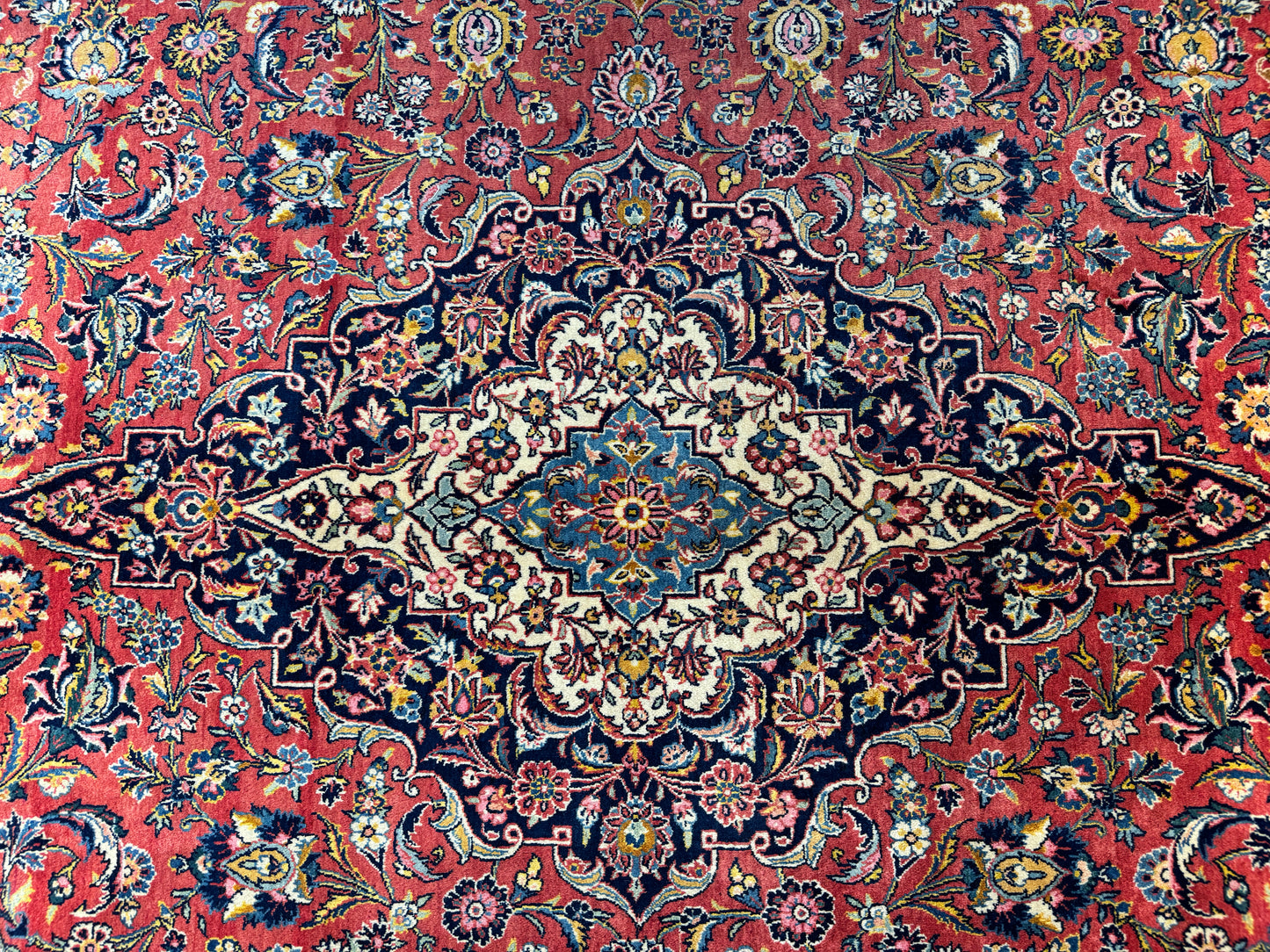 Rare Kashan , circa 1940, vegetable dyes, Persia  460x328 cm | Rug# 3079