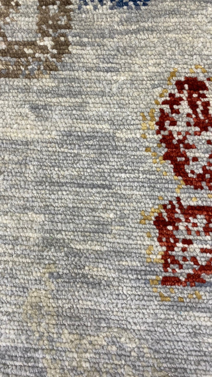 Modern Agra Wool & Sari Silk Rug 300x235 cm | Rug# 30887