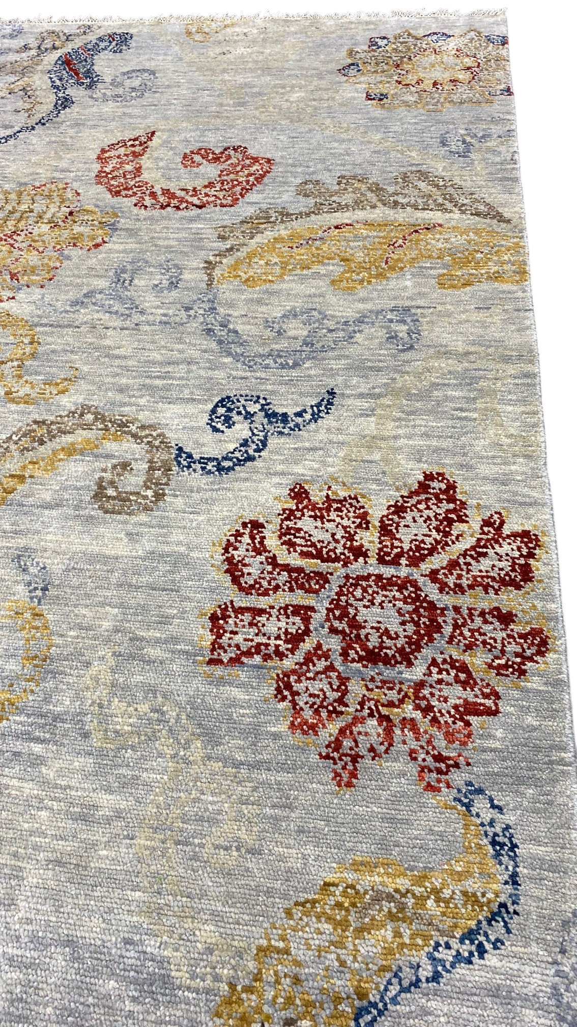 Modern Agra Wool & Sari Silk Rug 300x235 cm | Rug# 30887