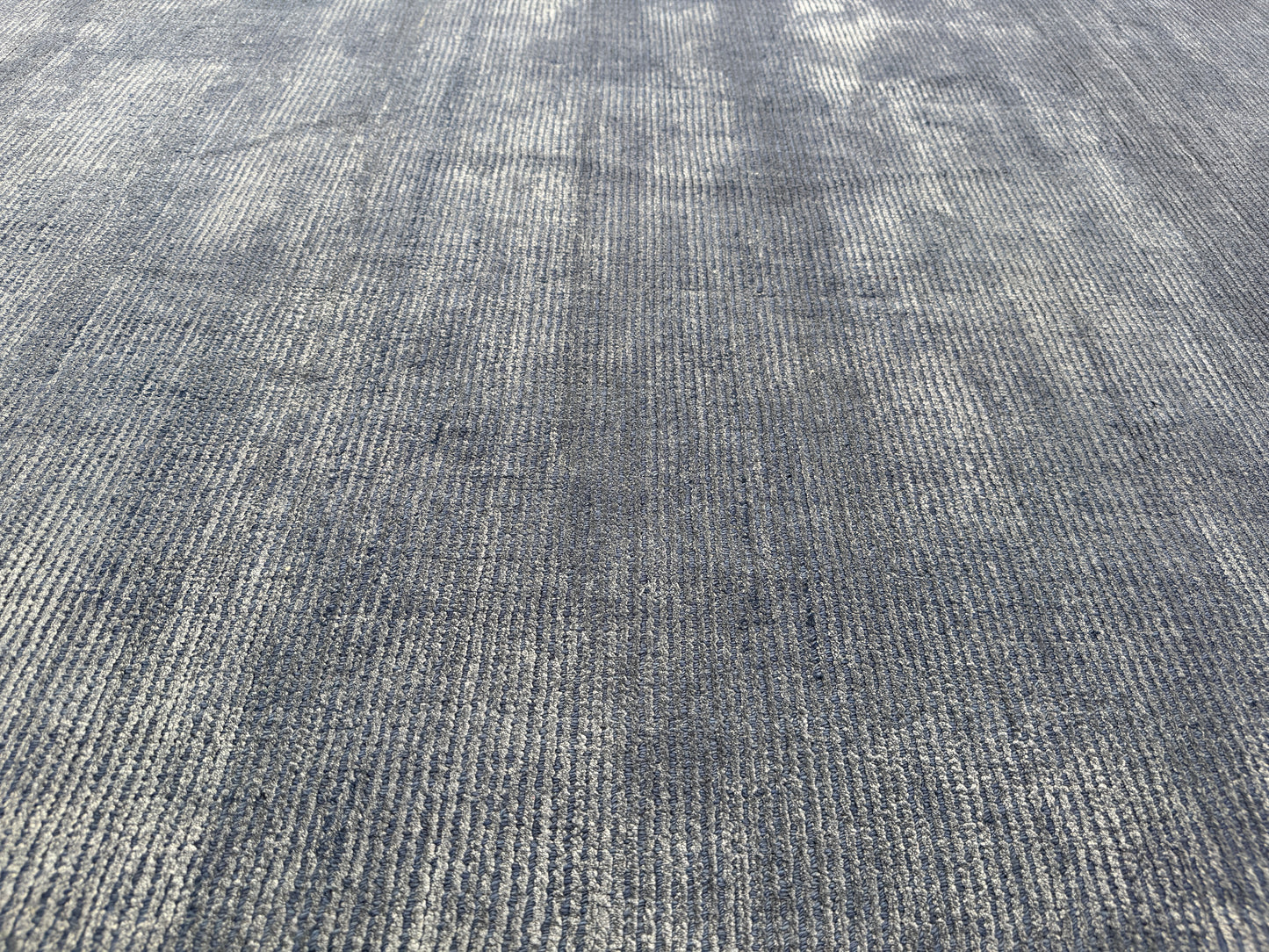 Scandinavian style designer rug, wool & tencel silk  360x270 cm | Rug# 30998