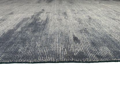 Scandinavian style designer rug, wool & tencel silk  360x270 cm | Rug# 30998