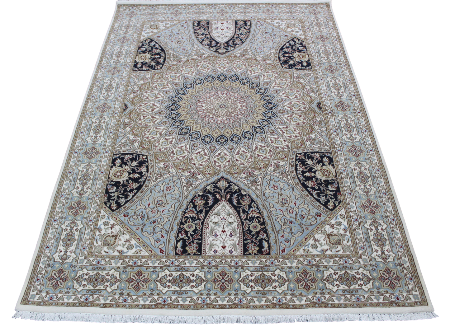 Superfine Amritsar Tabriz Dome Design Rug 275x182 cm | Rug# 31026