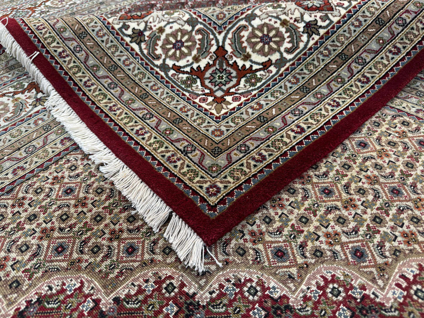 Superfine Amritsar in Tabriz  NZ wool pile 304x252 cm | Rug# 31061