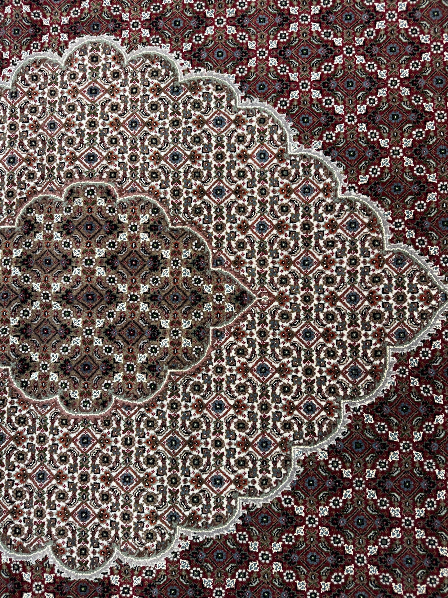 Superfine Amritsar in Tabriz  NZ wool pile 304x252 cm | Rug# 31061