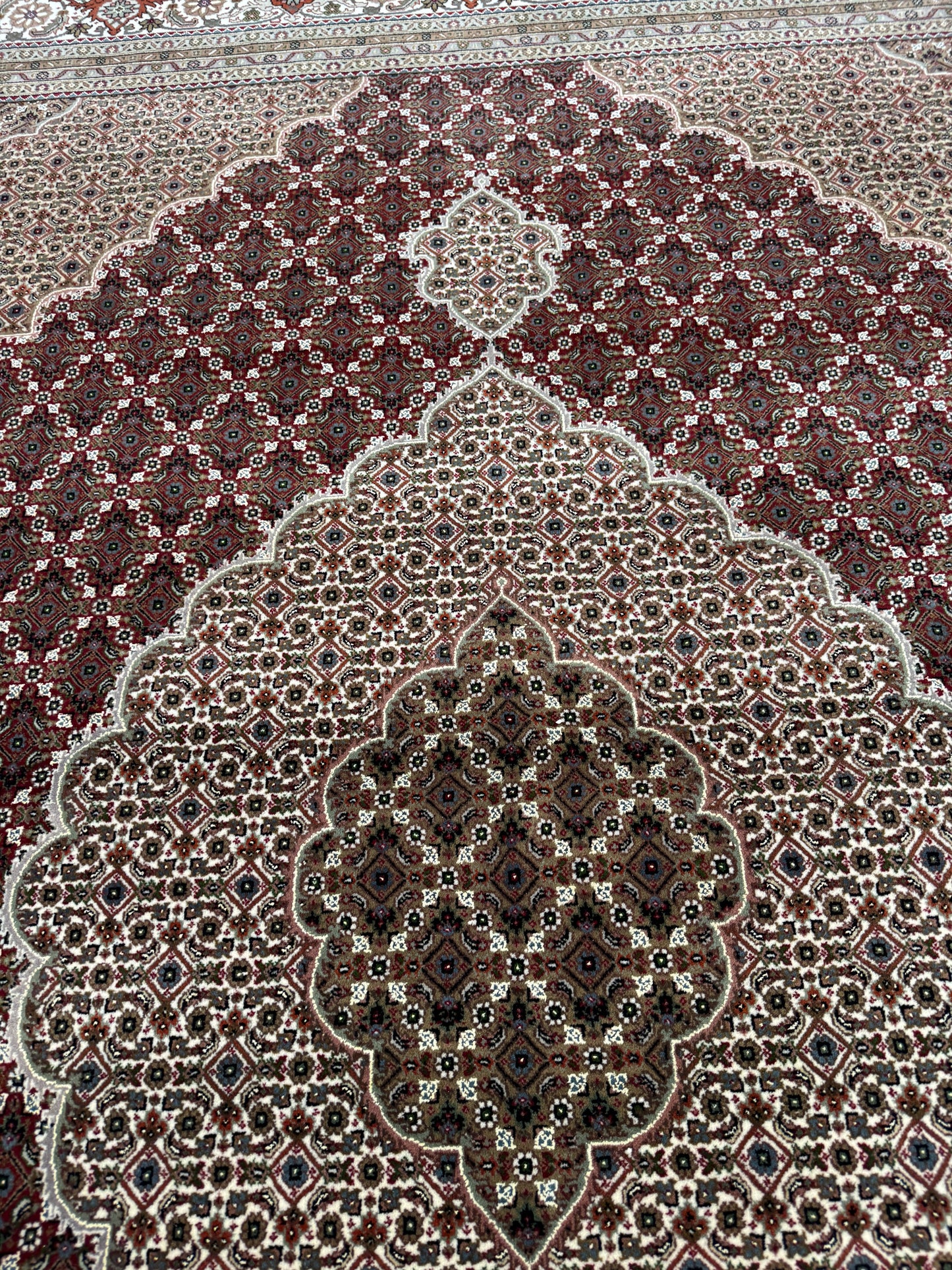 Superfine Amritsar in Tabriz  NZ wool pile 304x252 cm | Rug# 31061