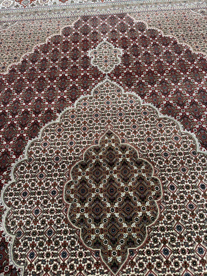 Superfine Amritsar in Tabriz  NZ wool pile 304x252 cm | Rug# 31061