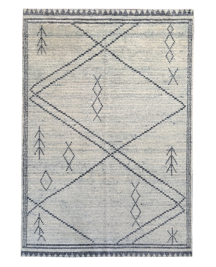 Scandinavian style modern rug, Afghan, 240×160 cm | Rug# 31409