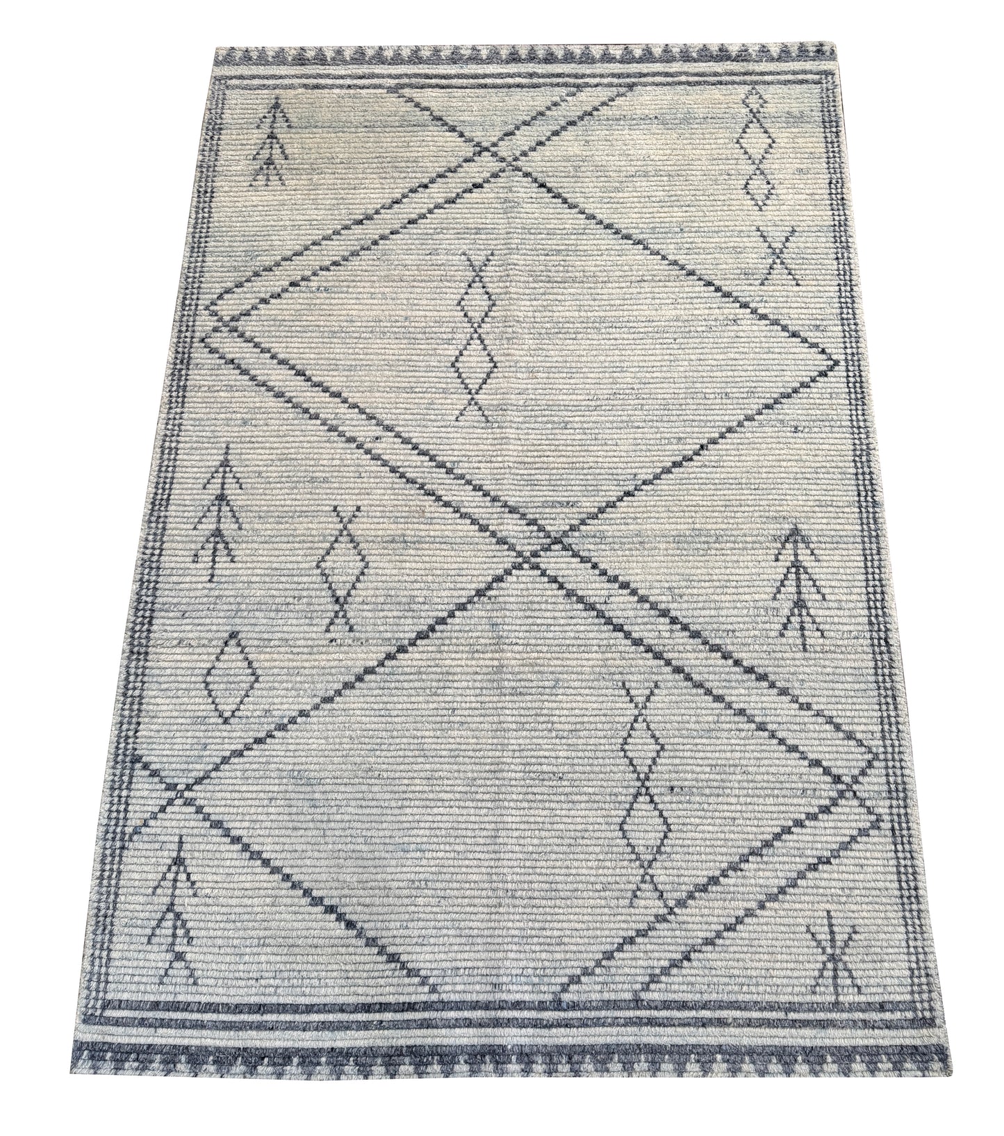 Scandinavian style modern rug, Afghan, 240×160 cm | Rug# 31409