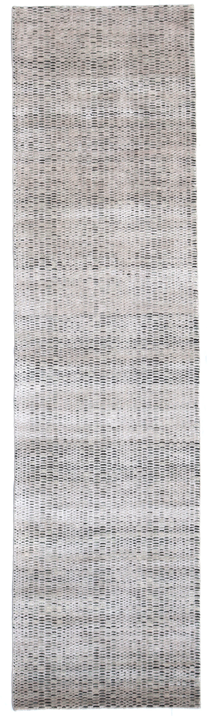Modern Hand-Loom Wool & Art Silk Runner 303x80 cm | Rug# 31476