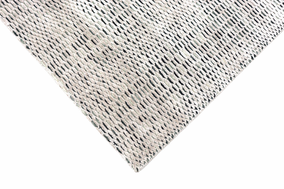 Modern Hand-Loom Wool & Art Silk Runner 303x80 cm | Rug# 31476