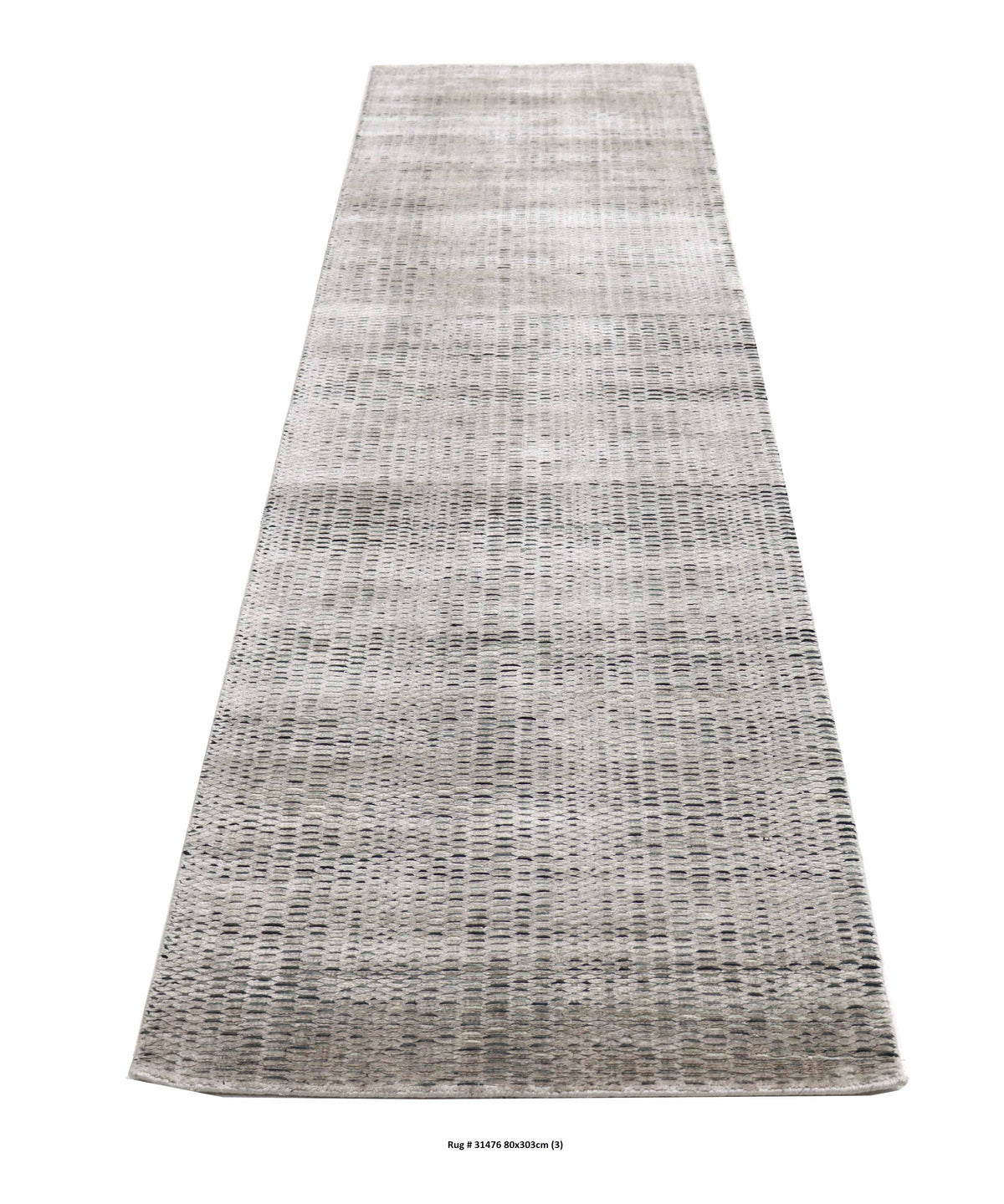 Modern Hand-Loom Wool & Art Silk Runner 303x80 cm | Rug# 31476
