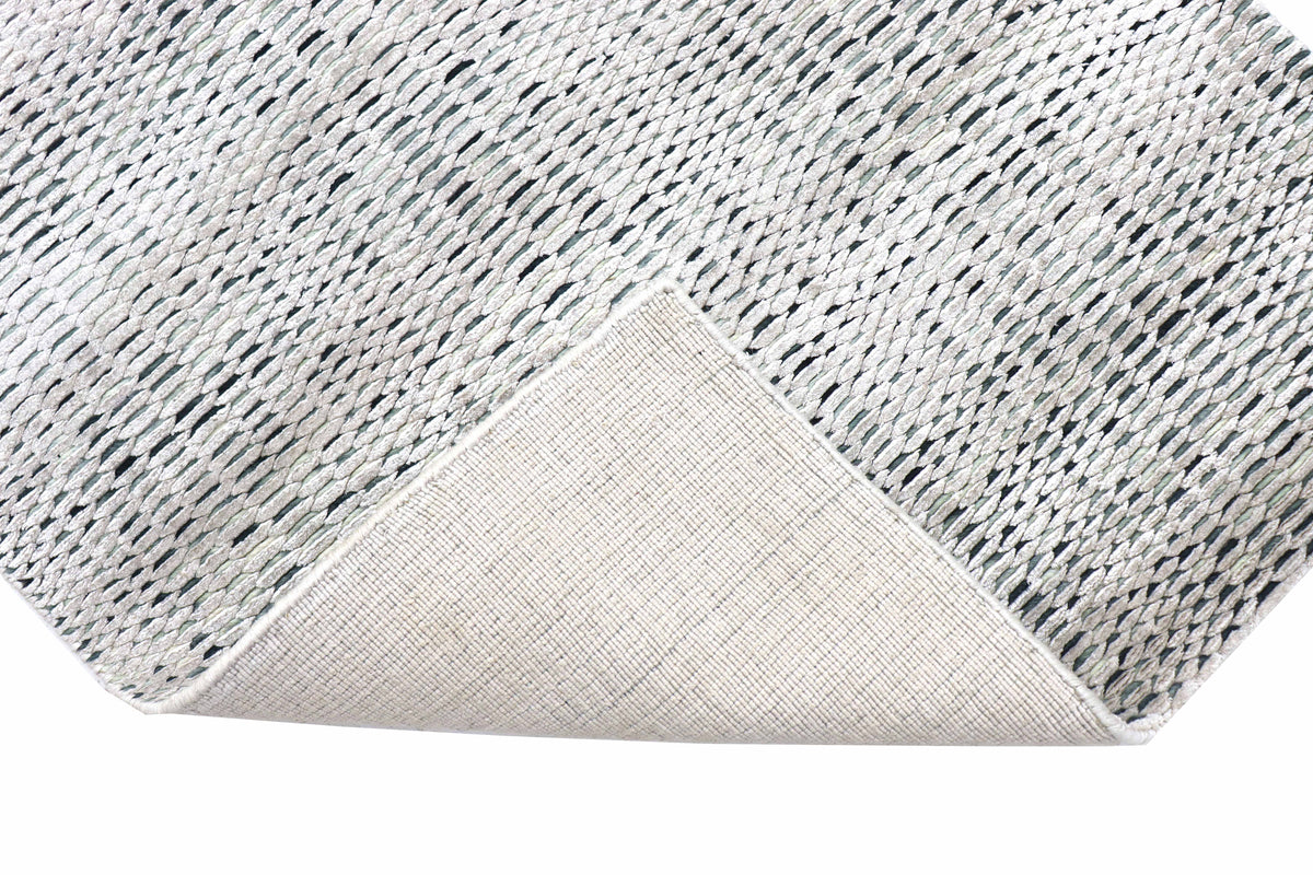 Modern Hand-Loom Wool & Art Silk Runner 303x80 cm | Rug# 31476