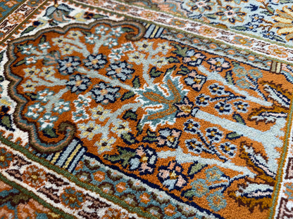 Srinagar silk carpet in 16th century Safavid Garden design 213x155cm | Rug# 31609