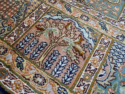 Srinagar silk carpet in 16th century Safavid Garden design 213x155cm | Rug# 31609