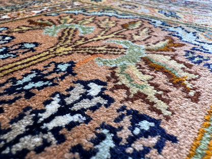 Srinagar silk carpet in 16th century Safavid Garden design 213x155cm | Rug# 31609