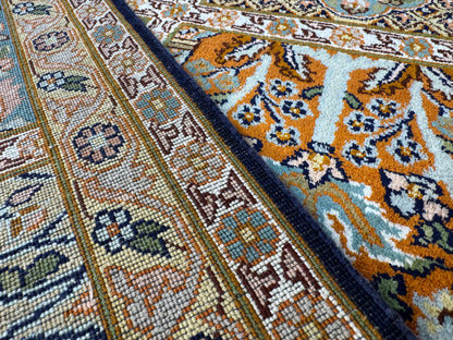 Srinagar silk carpet in 16th century Safavid Garden design 213x155cm | Rug# 31609