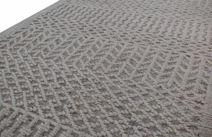 Hand-Knotted Contemporary Textured Runner Rug 367x89 cm | Rug# 31734
