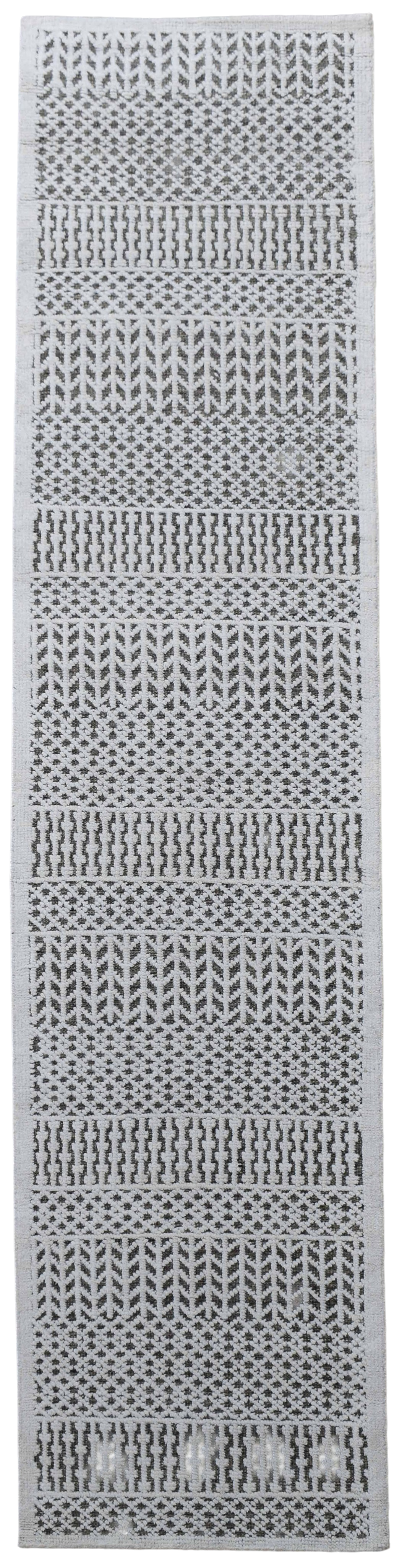 Gella-Ether Designer Textured Runner Rug 368x92 cm | Rug# 31742