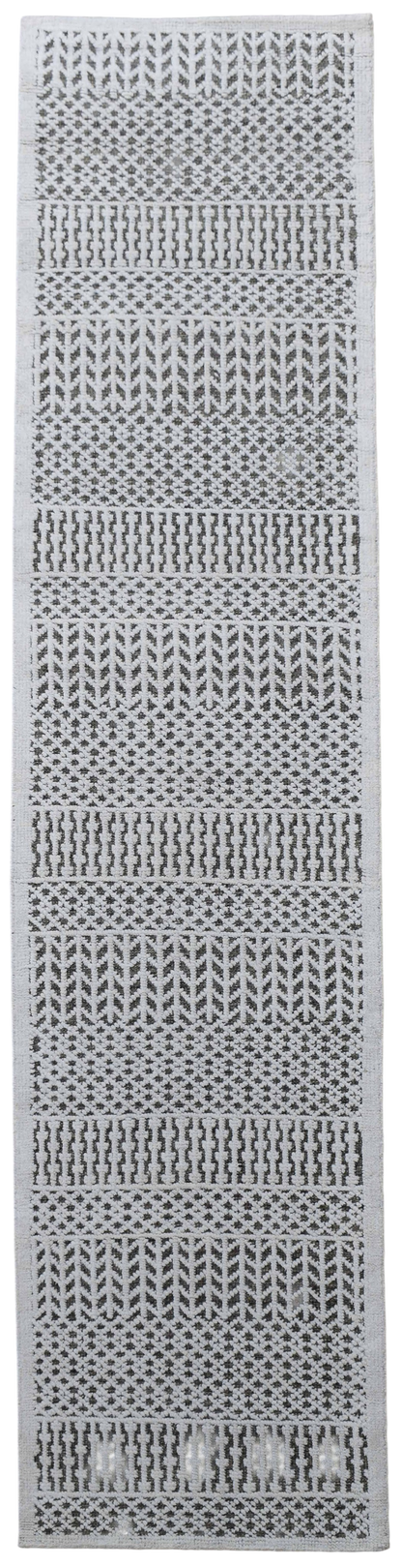 Gella-Ether Designer Textured Runner Rug 368x92 cm | Rug# 31742