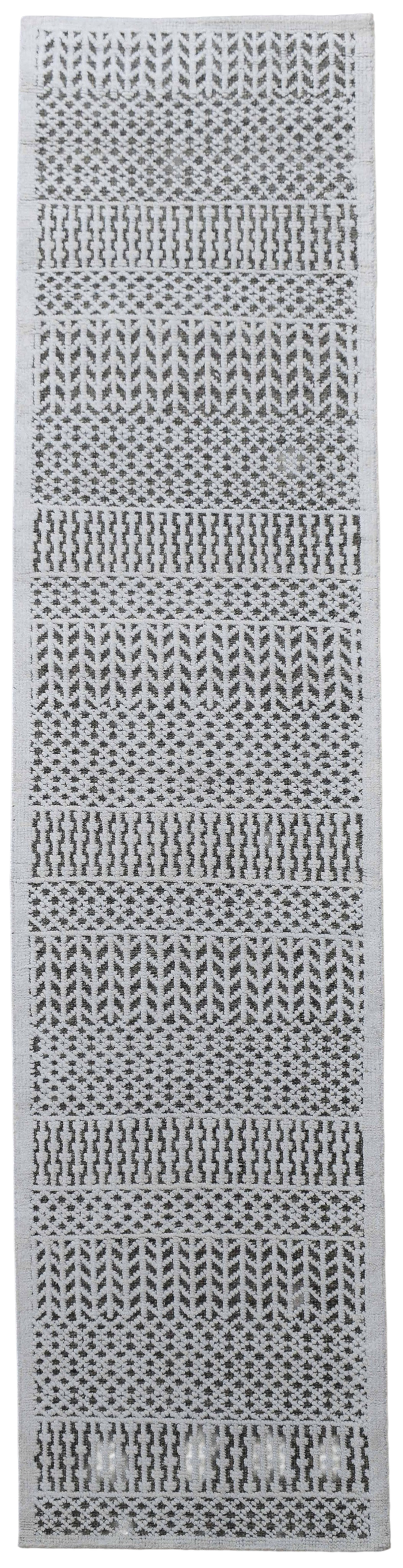 Gella-Ether Designer Textured Runner Rug 368x92 cm | Rug# 31742