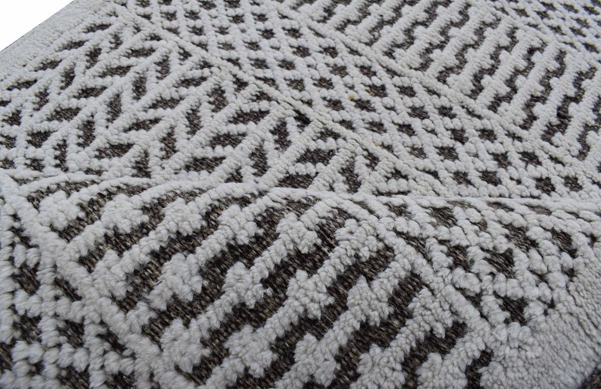 Gella-Ether Designer Textured Runner Rug 368x92 cm | Rug# 31742