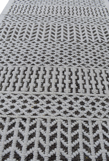 Gella-Ether Designer Textured Runner Rug 368x92 cm | Rug# 31742
