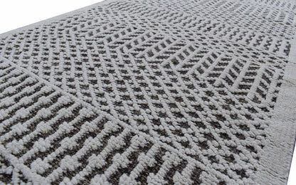 Gella-Ether Designer Textured Runner Rug 368x92 cm | Rug# 31742