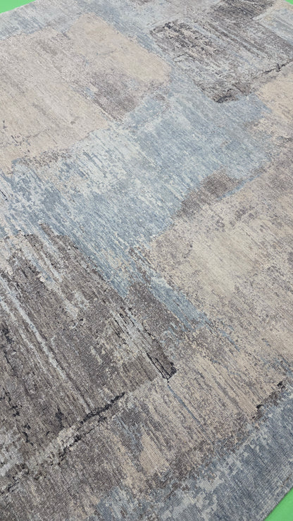 Wool & Silk Modern Abstract Designer Rug 303x245cm | Rug# 31794