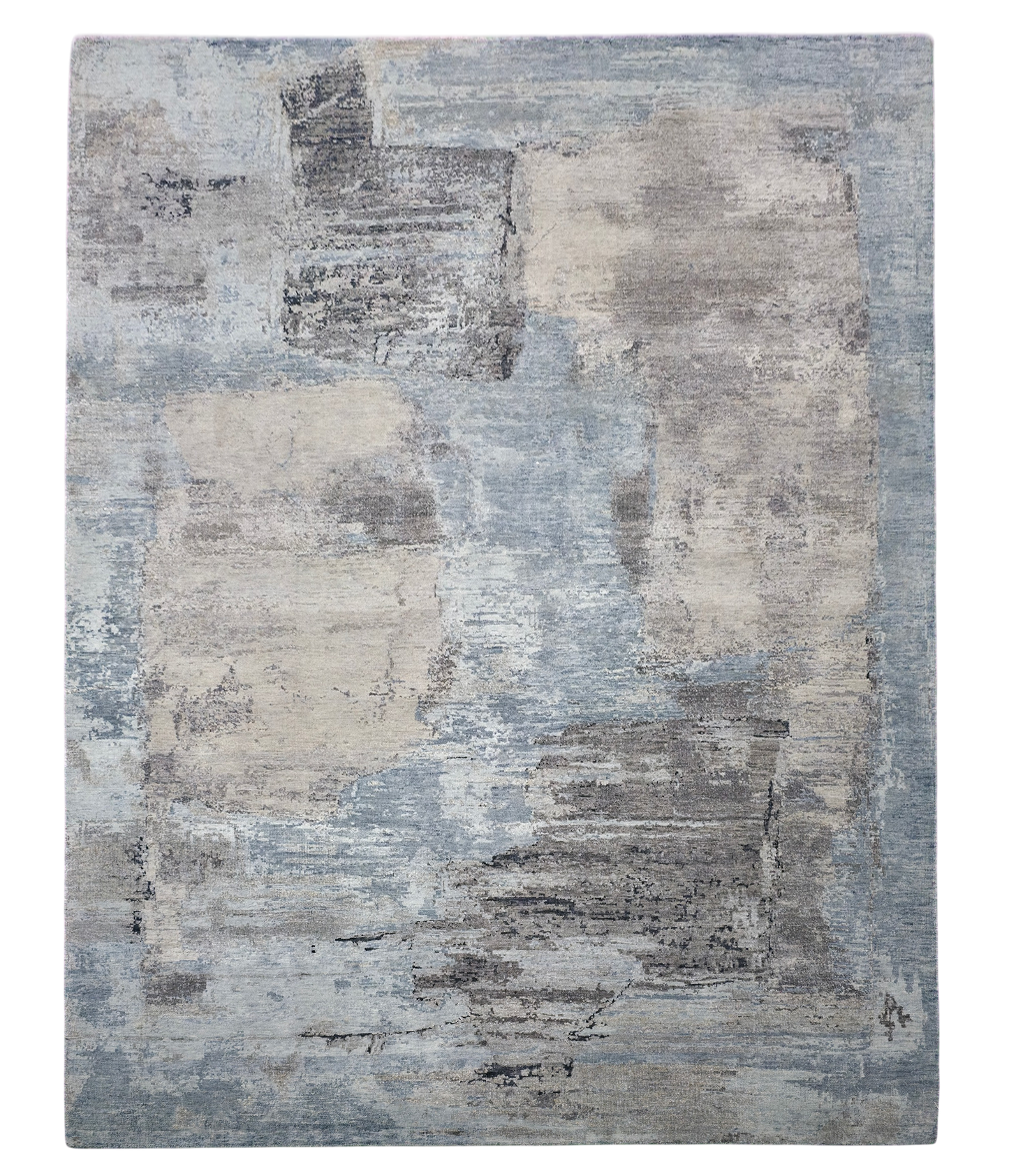 Wool & Silk Modern Abstract Designer Rug 303x245cm | Rug# 31794