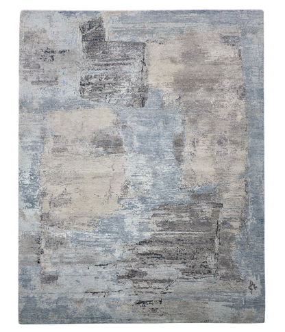 Wool & Silk Modern Abstract Designer Rug 303x245cm | Rug# 31794